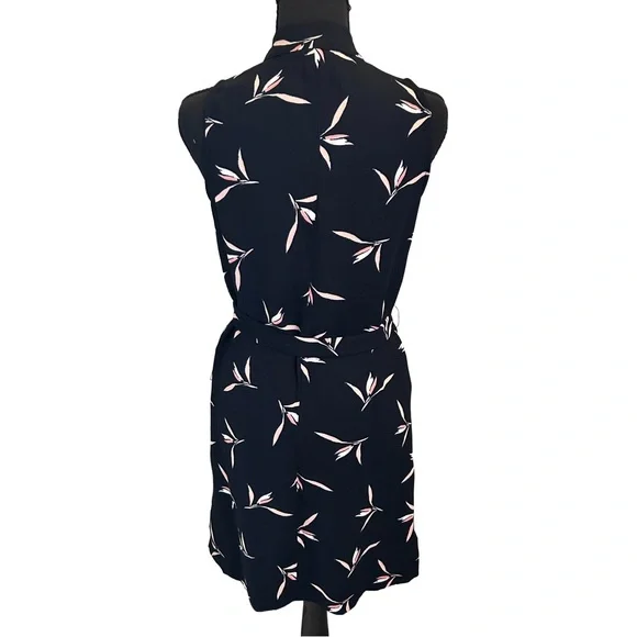 NWT Ann Taylor Black and Pink Floral Sleeveless Dress - Picture 3 of 4